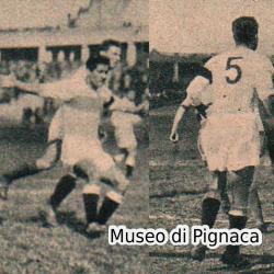 Amedeo Cattani - 1950 (in azione durante la partita)
