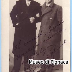 Eraldo Monzeglio - foto con Leandro Arpinati e abbonamento SS Lazio