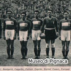 Renzo BURINI - Maglia Nazionale B 1950 (formazione schierata)