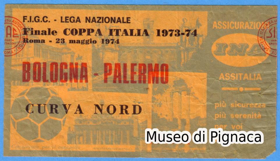 1974 (23 maggio) - Finale Coppa Italia Bologna-Palermo