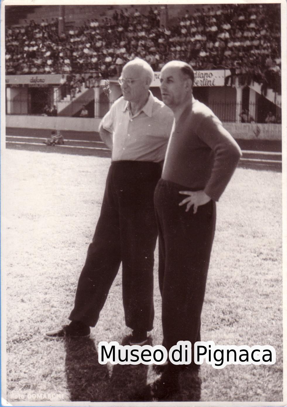1947-48 - Hermann Felsner (Direttore Tecnico) e Guyla Lelovich (allenatore)