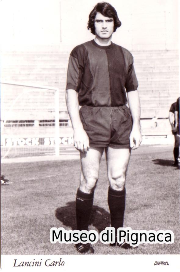 Carlo Lancini - centrocampista - al Bologna dal 1972 al 1974