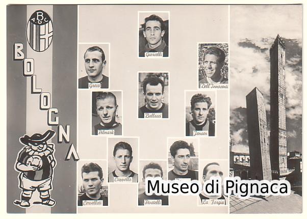 1955/56 cartolina (Bromofoto Milano) Bologna FC