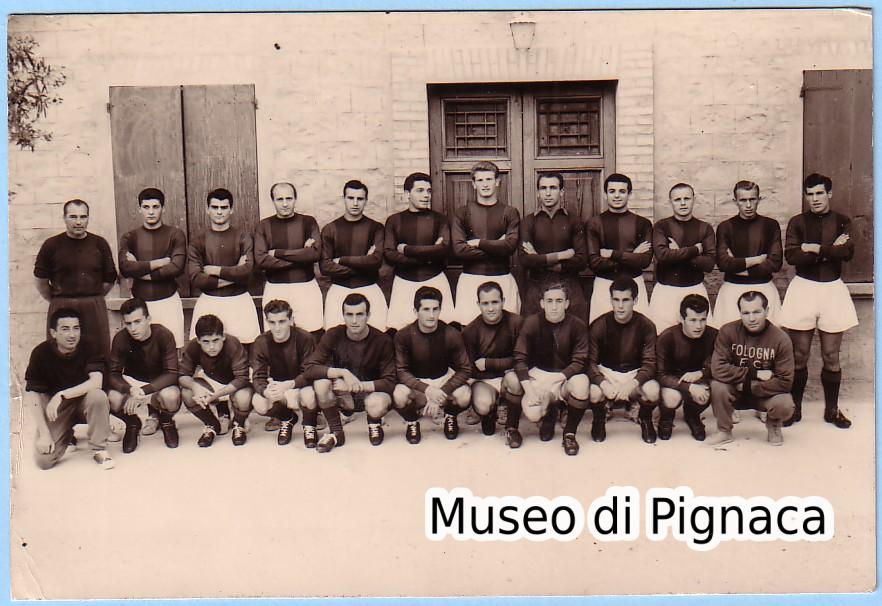 1957-58 cartolina Bologna FC (effettivi)
