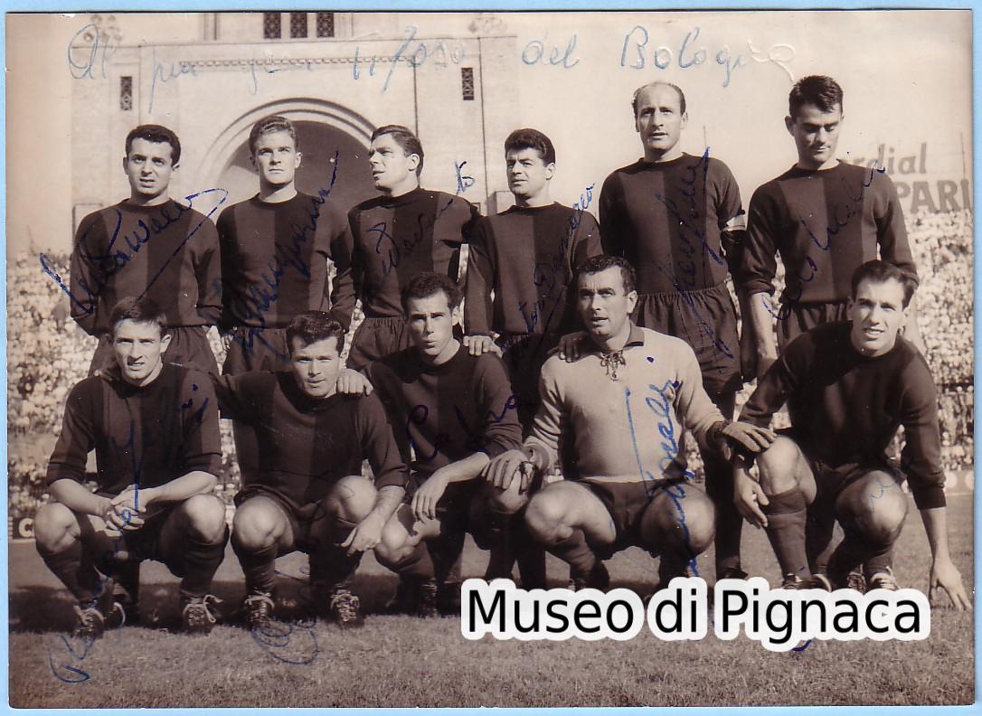 1959-60 fotografia autografata Bologna FC (vs Fiorentina)
