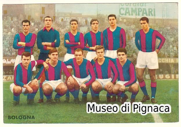 1960-61 cartolina Bologna FC (colori artificiali)
