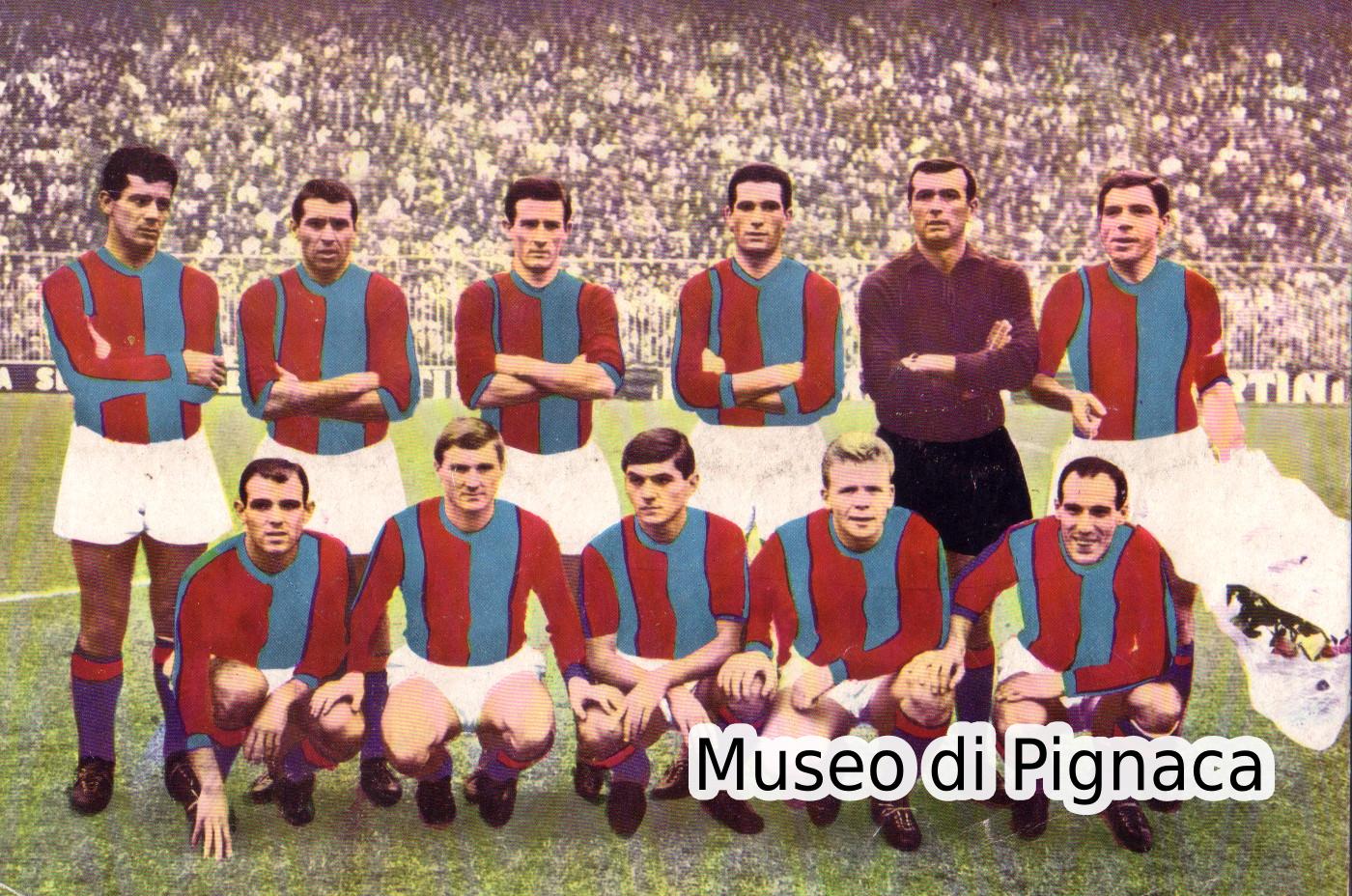 1962 (1 novembre) Formazione del Bologna di scena a San Siro contro il Milan