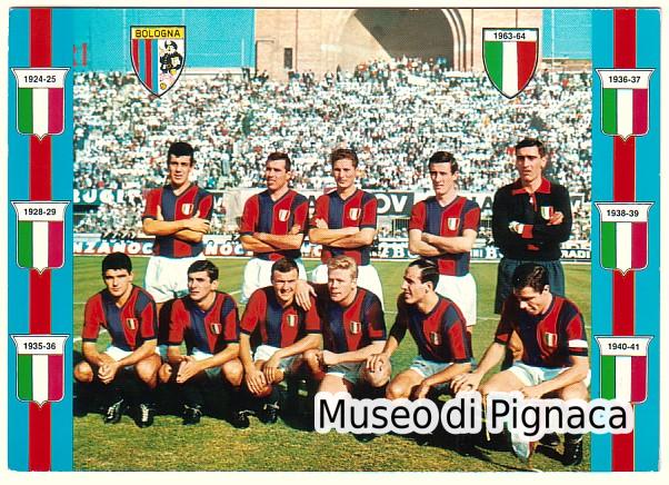 1964-65 Cartolina (MUZIO Milano) con tutti gli scudetti vinti