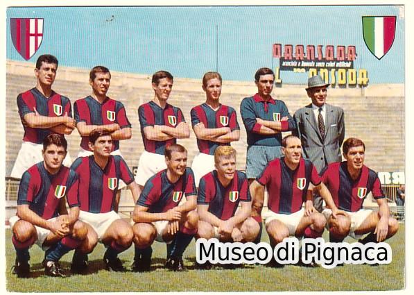 1964-65 Cartoncino formato cartolina formazione scudetto e  Bernardini