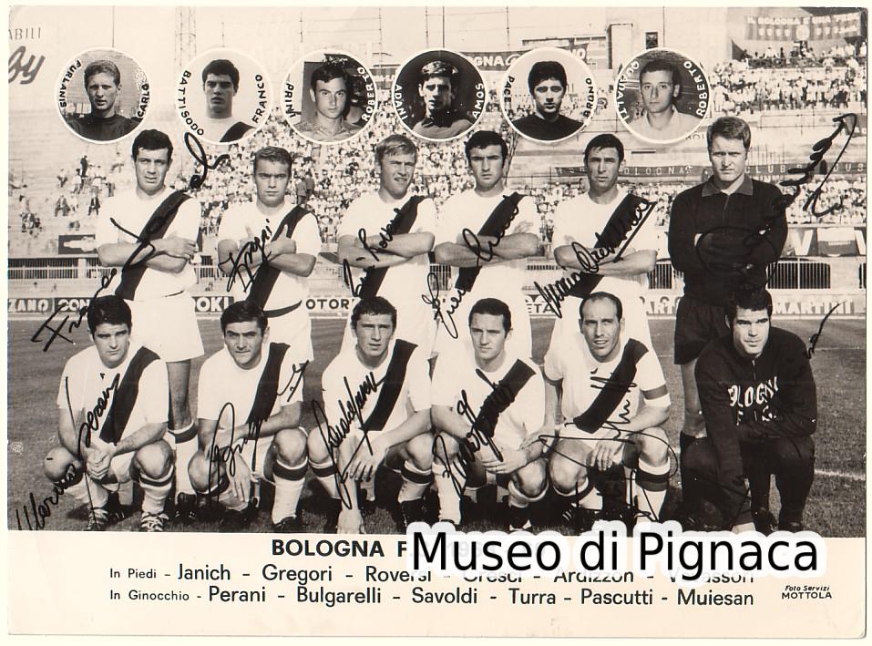 1968-69 Foto Ufficiale Bologna FC (Coppa Italia vs Roma)