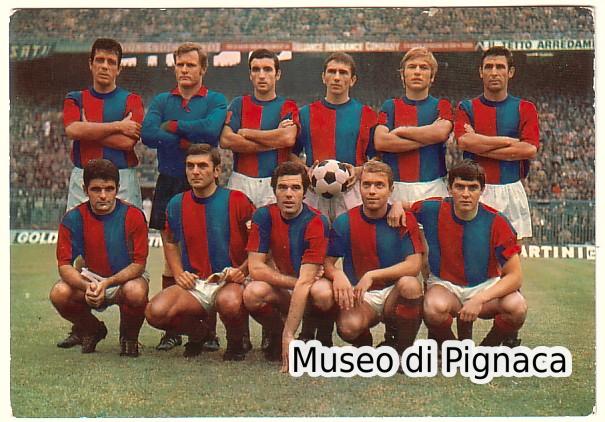 1969-70 cartolina (Marzari Schio) formazione Bologna FC