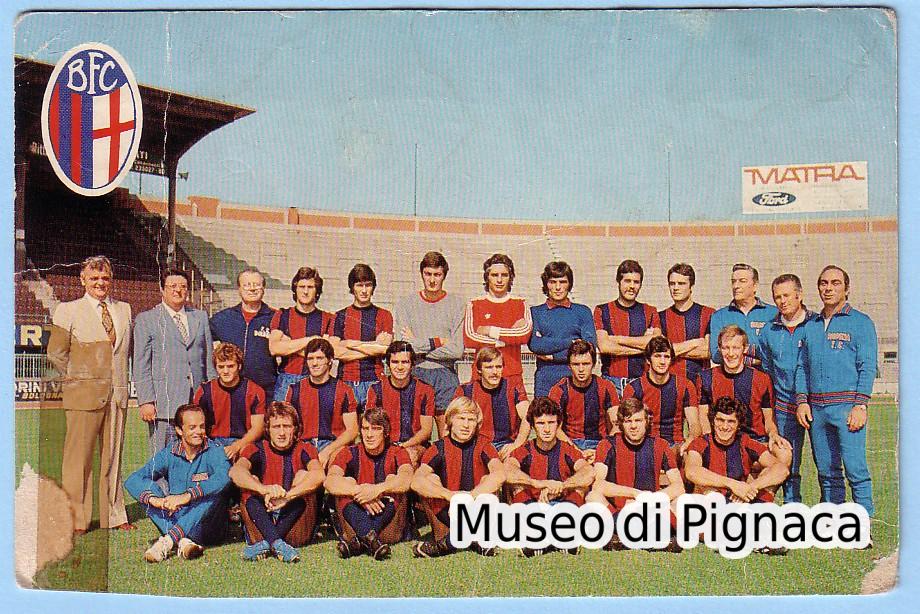 1975-76 Cartoncino Ufficiale squadra Bologna FC (rosa al completo)