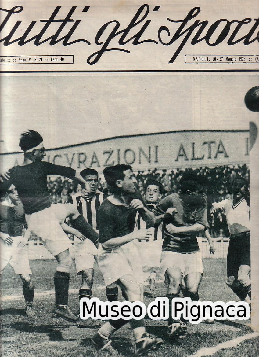 1928 maggio - Tutti gli Sports - Il Bologna pareggia a Torino vs la Juventus