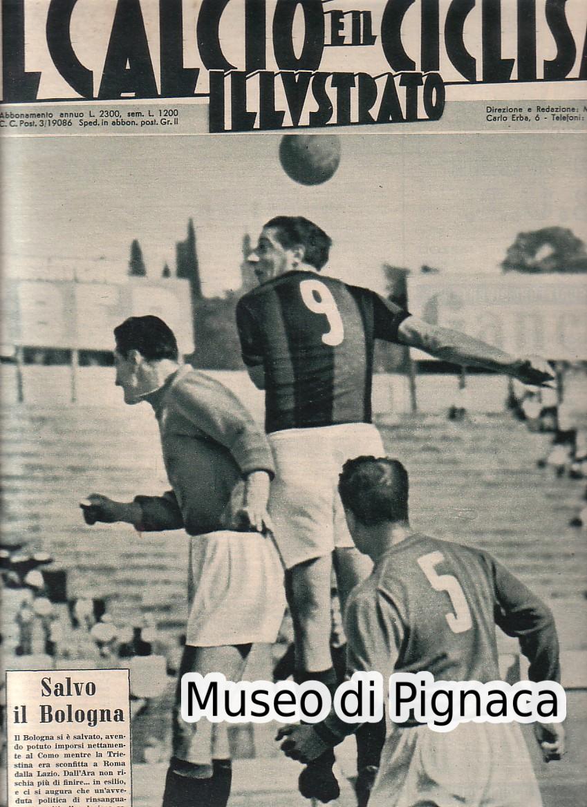 1952 giugno - Il Calcio e Ciclismo Illustrato - Il Bologna si salva dalla retrocessione