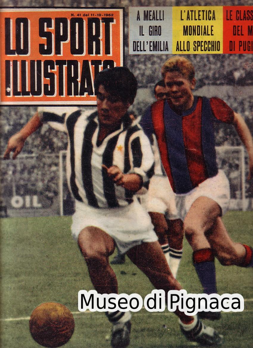 1962 ottobre - Lo Sport Illustrato - Juventus vs Bologna (Sivori e Haller)