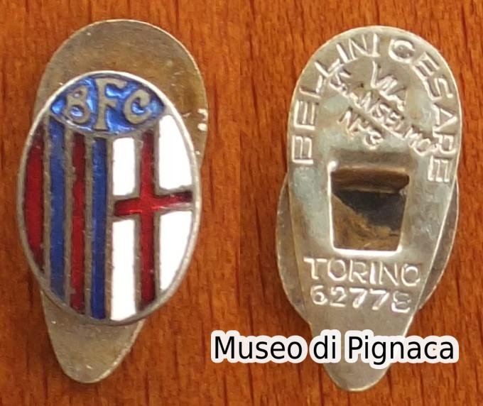 Distintivo primi anni '50 Bologna FC (Conio Picchiani Barlacchi - marchio Cesare Bellini - Torino)