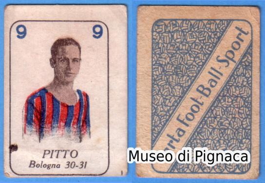 1930-31 Foot-Ball Sport (gioco in scatola) figurina Pitto Bologna Sportiva Sezione Calcio