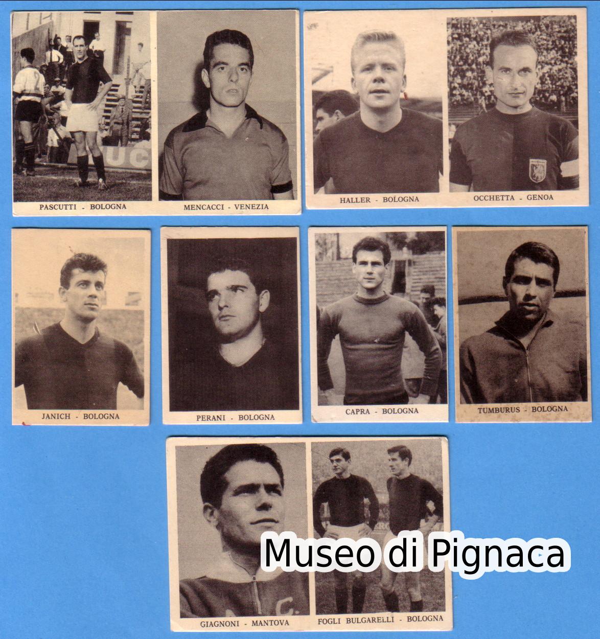 GIORNALFOTO Milano 1962-63 figurine cartonate Bologna FC