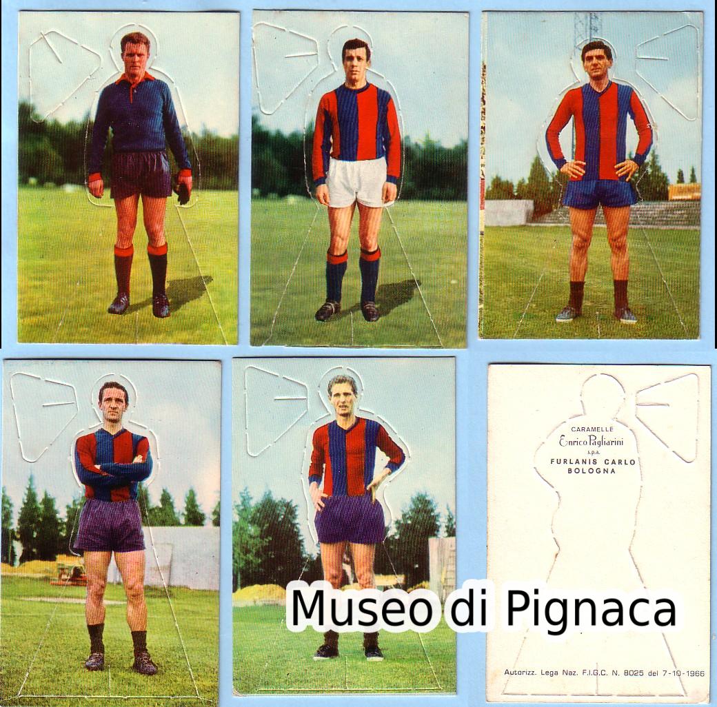 1966-67 Caramelle Enrico Pagliarini - figurine sagomate Bologna FC