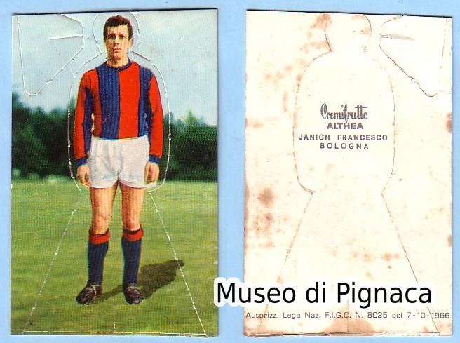 1966-67 Cremifrutto Althea - figurine sagomate Bologna FC