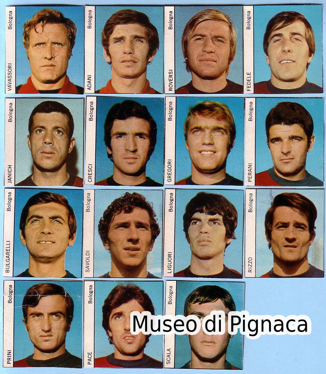 1970-71 Campionato Calcio - GENTE - figurine da ritaglio Bologna FC