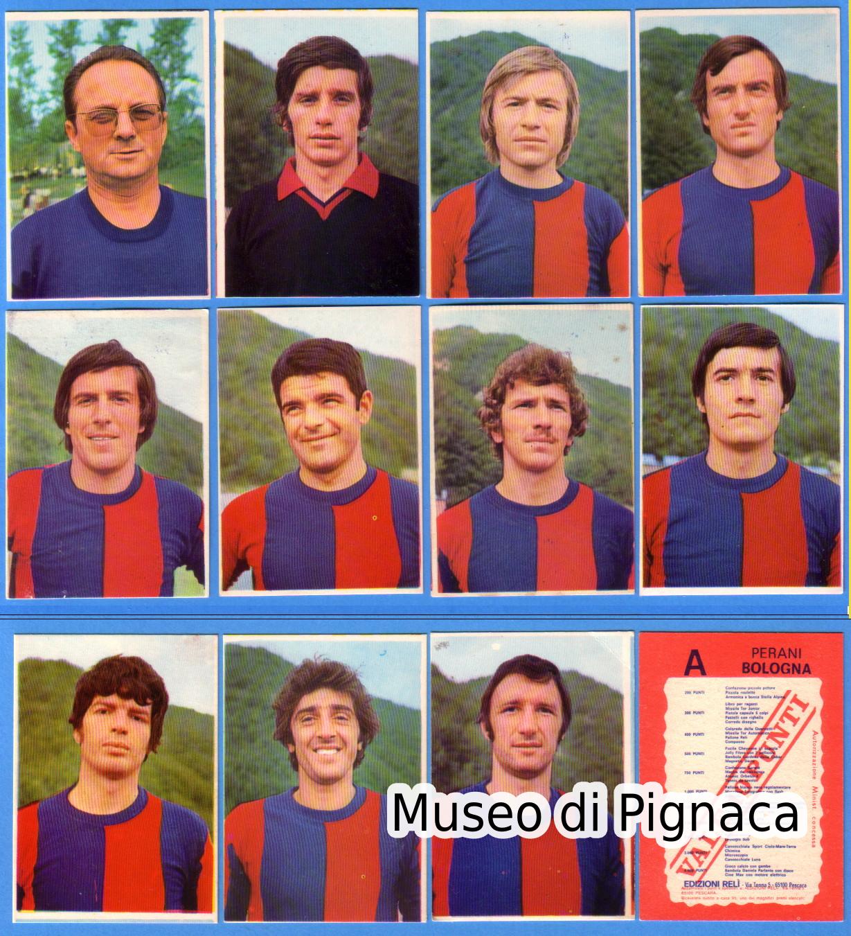 Edizioni Relì di Pescara 1971/72 - figurine Bologna FC