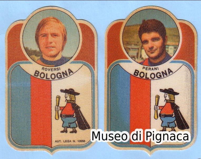 1972/73 (editore sconosciuto) - figurine adesive in raso Bologna FC