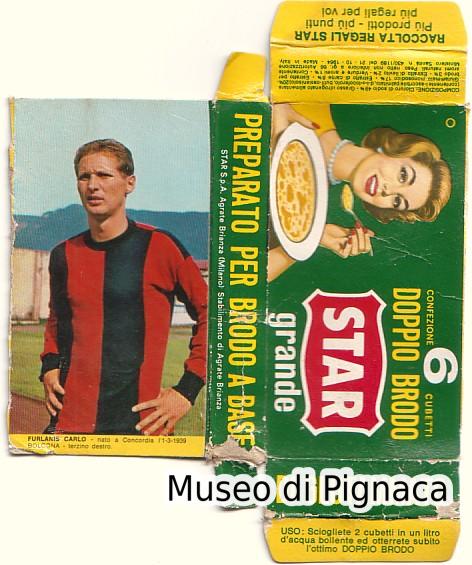 brodo STAR (1967/68) verso scatola Furlanis Bologna FC