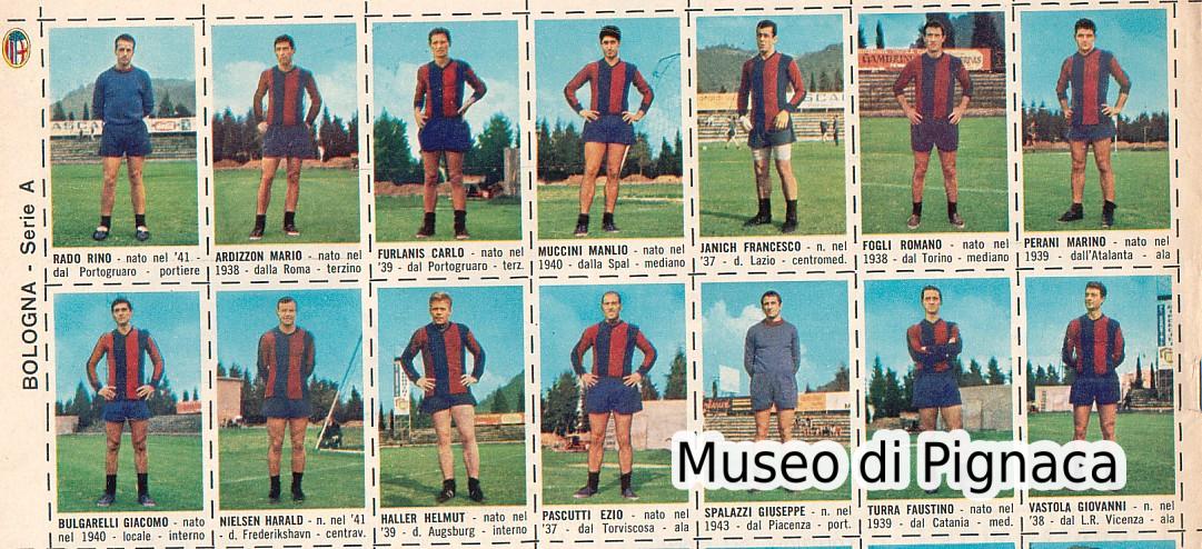 Corriere dei Piccoli 1966-67 figurine fotografiche Bologna FC