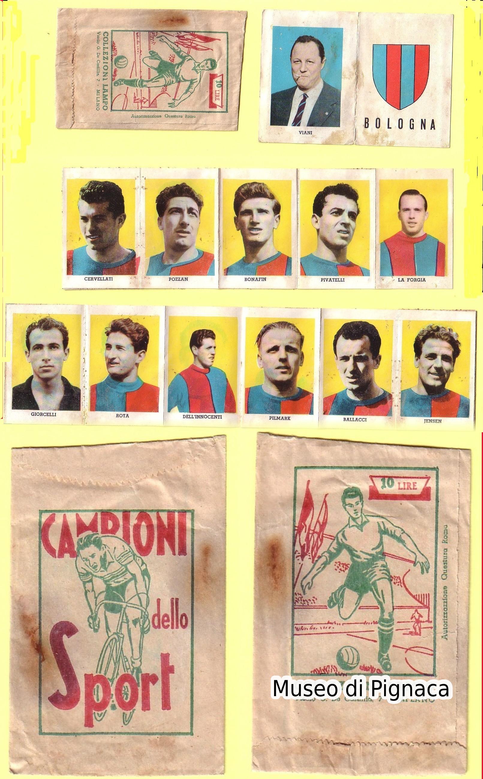 Edizioni Lampo 1955-56 Campioni dello Sport - Il Bologna FC (con bustina)