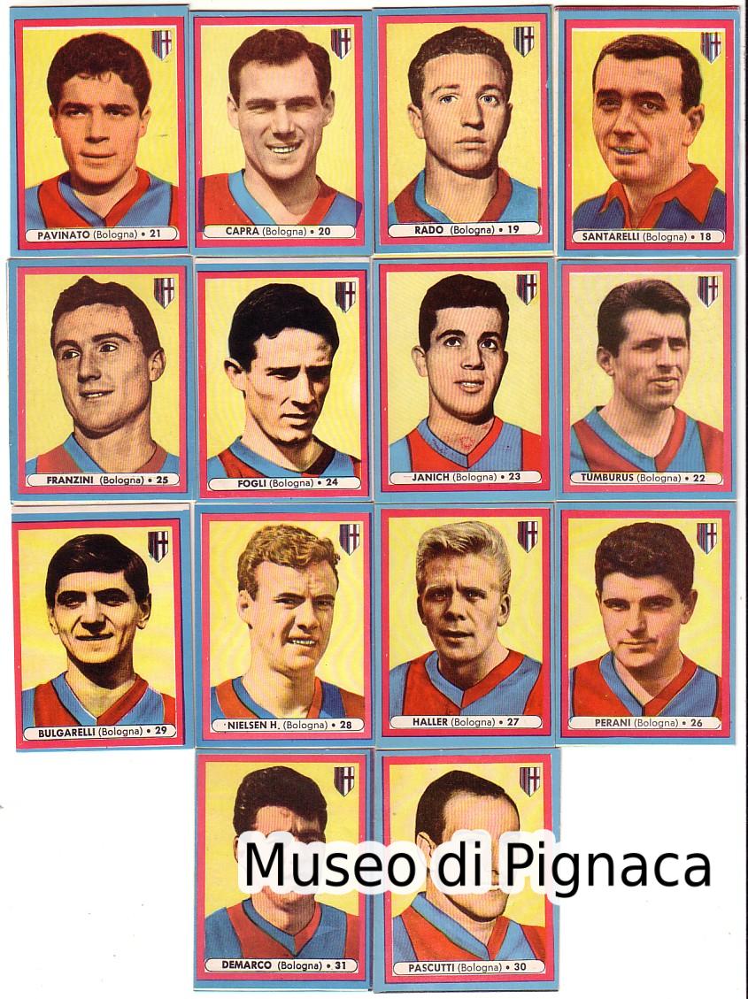 Edizioni LAMPO 1962-63 Calcio-Campionato 14 figurine Bologna FC