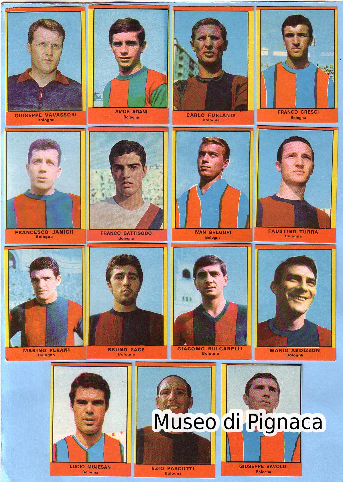 RITMO CALTAGIRONE 1968-69 figurine calciatori Bologna FC