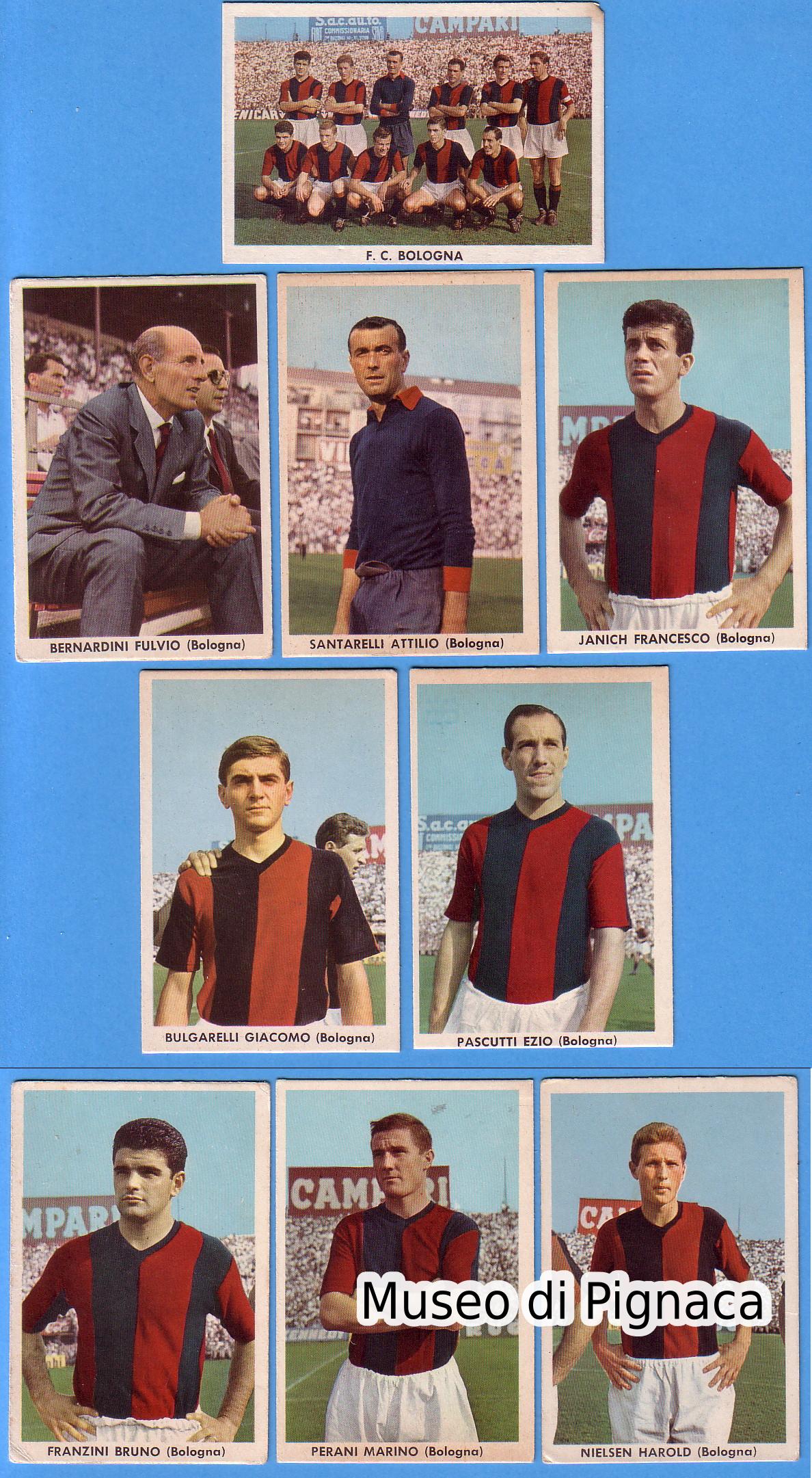 SIDAM (Torino) - 1961-62 figurine cartonate Bologna FC
