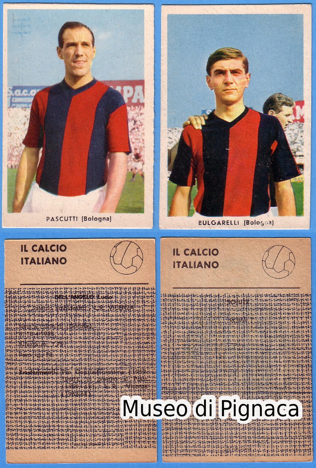 STEF Torino (per distributori) 1963-64 'Il calcio italiano' figurine 'prova' mai distribuite