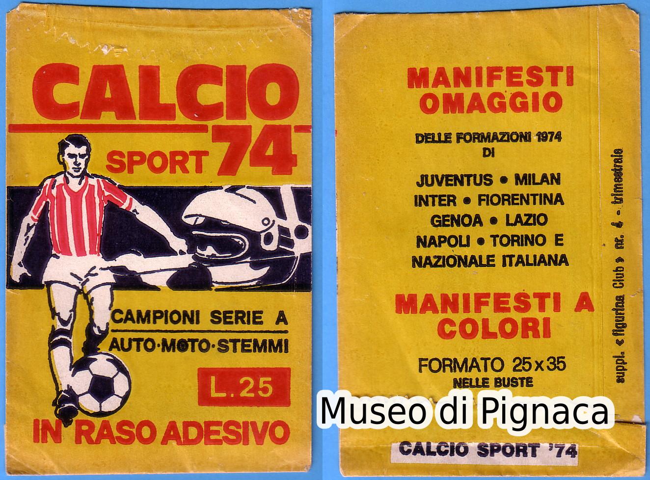 BAGGIOLI (Milano) 1974 - Calcio Sport 1974 in Raso Adesivo