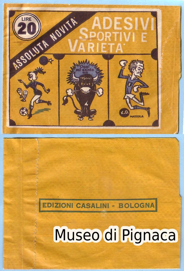 CASALINI (Bologna) - 1966ca Bustina Adesivi Sportivi e Varietà