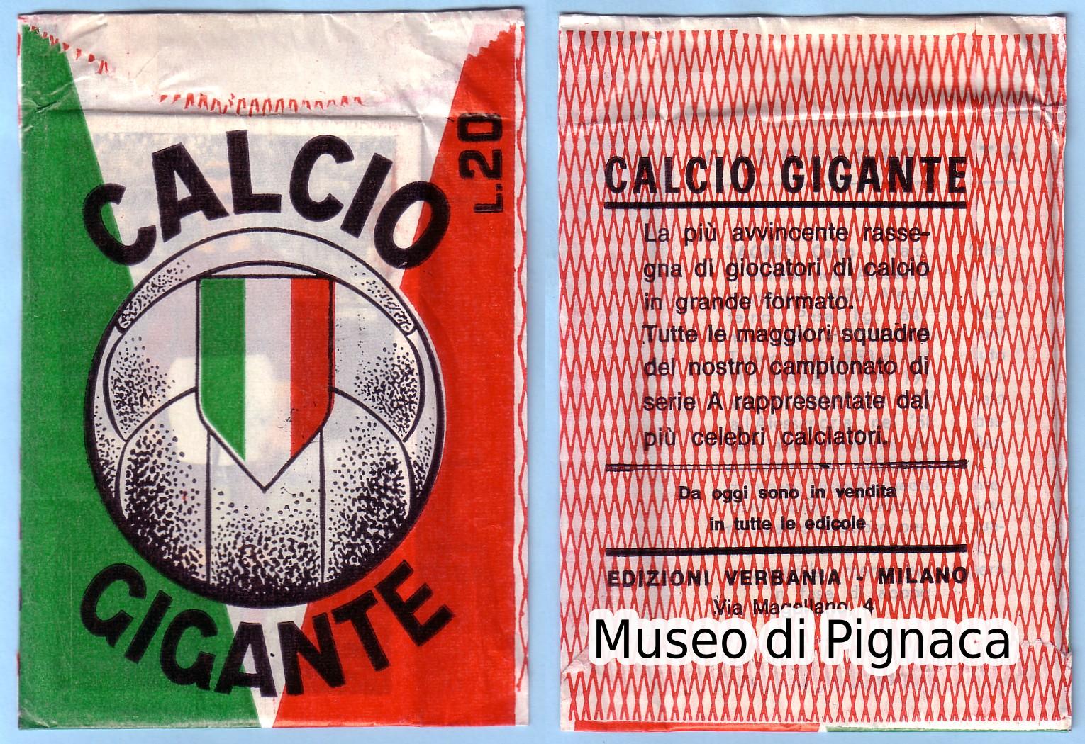 LAMPO-VERBANIA 1964-65 - bustina raccolta CALCIO GIGANTE