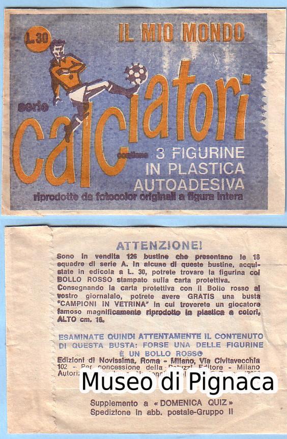 PATUZZI 1966-67 - IL MIO MONDO CALCIATORI Lire 30 (scritta bianca)