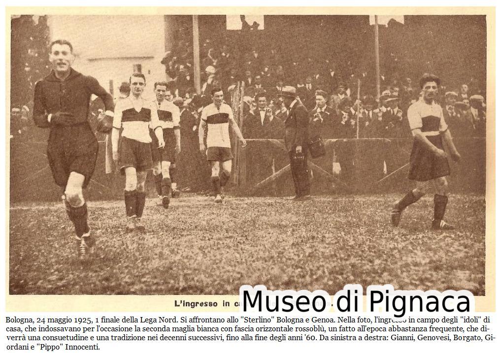 1925 (24 maggio) - Il Bologna scende in campo per la prima finale vs il Genoa