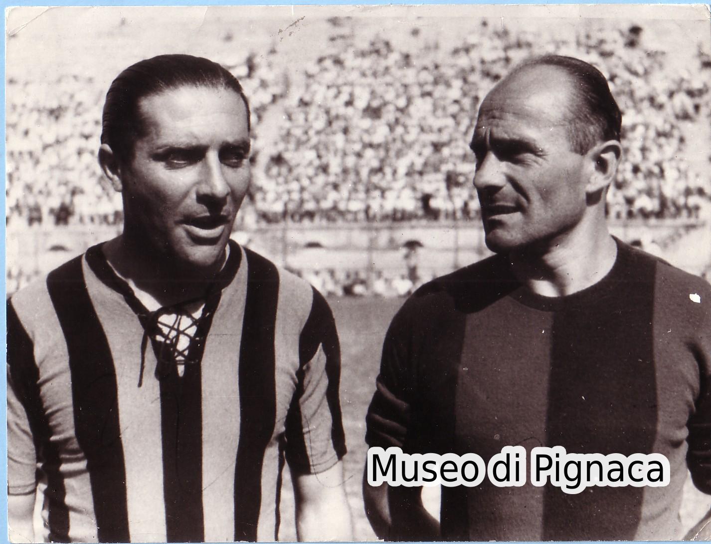 1946 - I capitani  Peppino Meazza e Amedeo Biavati