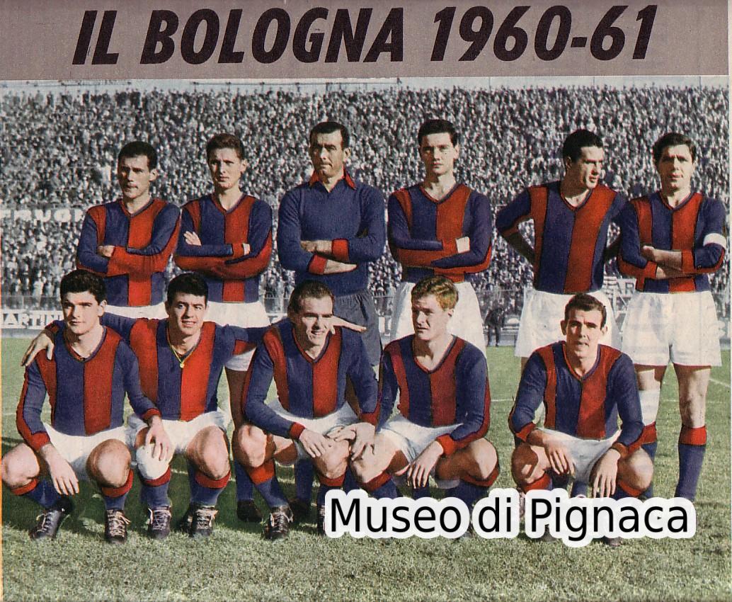 1961 (marzo) - Formazione del Bologna da 'Lo Sport Illustrato'