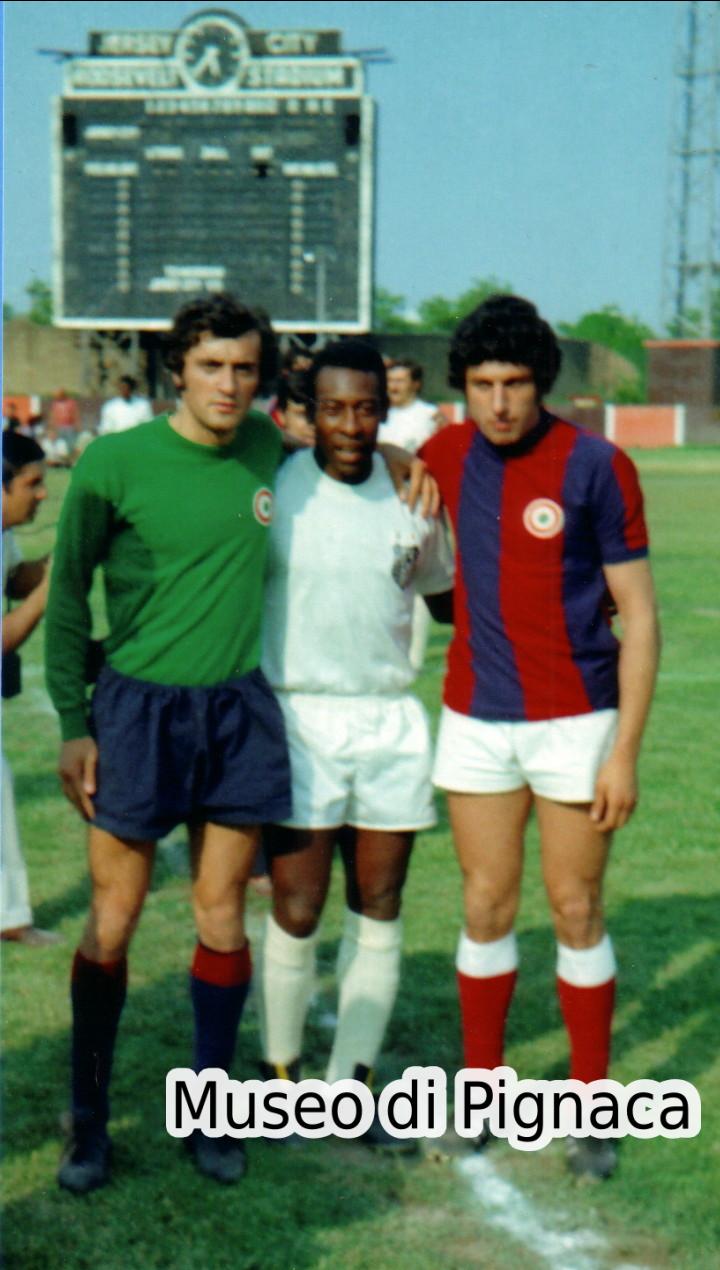1971 (Jersey City) - Bologna Santos - Oriano Testa con Pelè e Ferrari