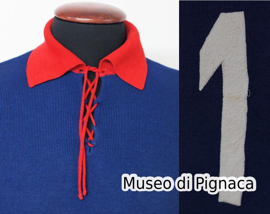 1966-67 Oriano Testa - maglia portiere primi anni 60 (dettaglio colletto e numero)