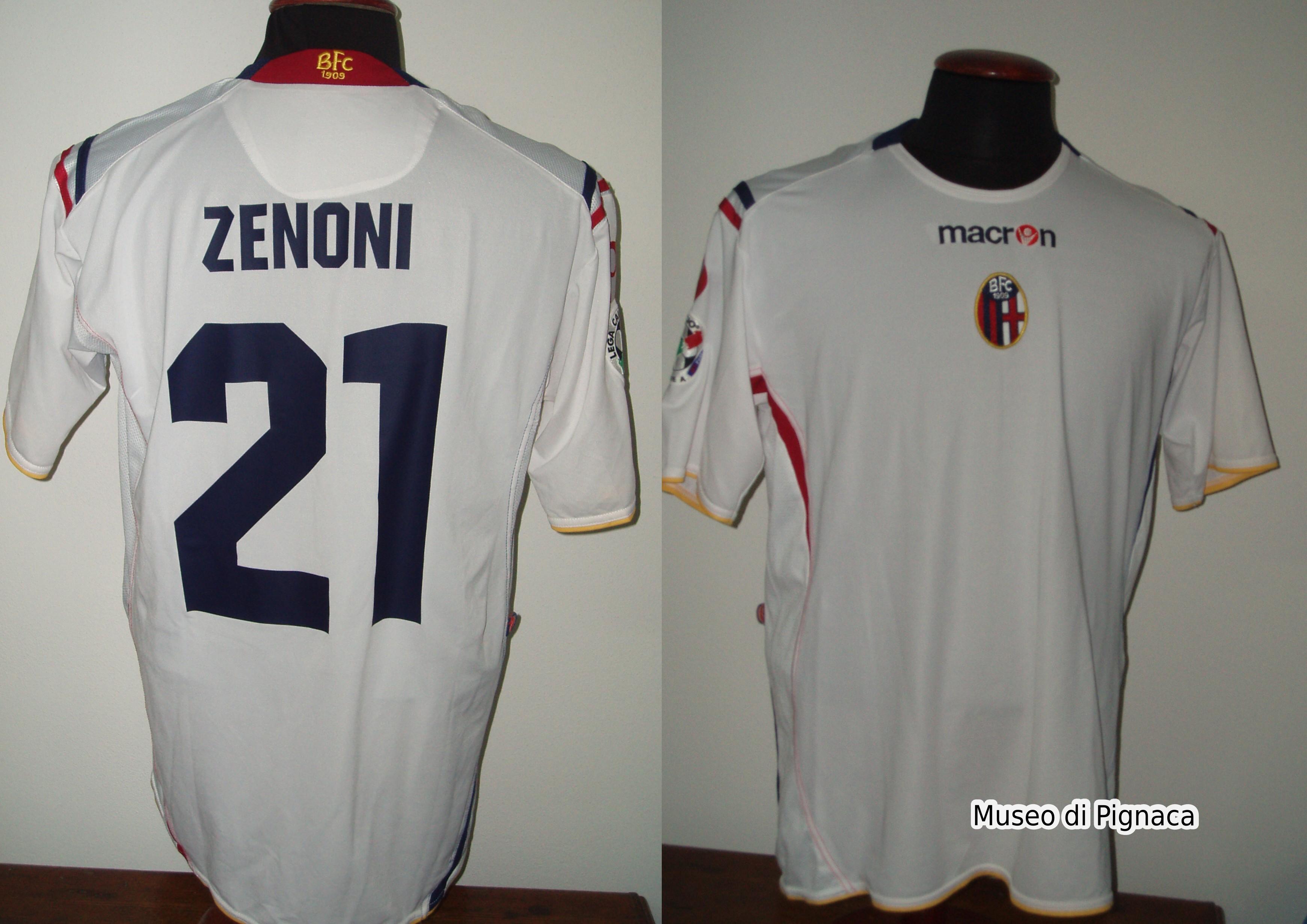 Cristian Zenoni - 2008-09 Maglia senza sponsor indossata a San Siro vs il Milan