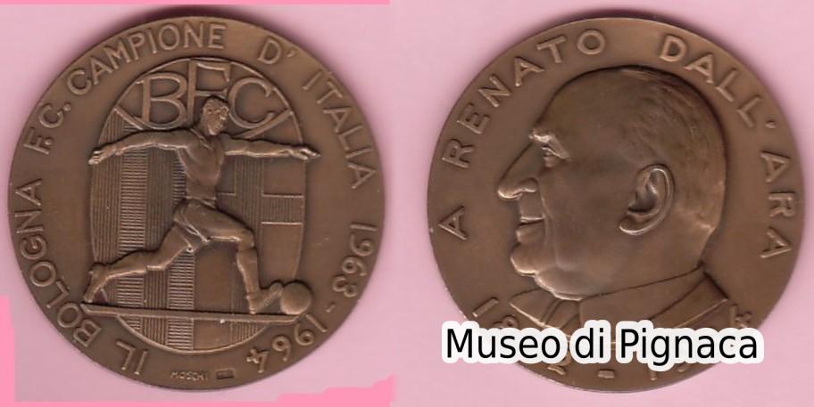 medaglia celebrativa scudetto 1964 dedicata a Dall'Ara