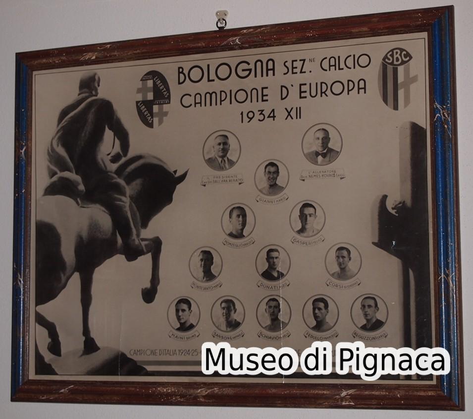 1934 Foto-Manifesto celebrativa vittoria Coppa Europa Centrale