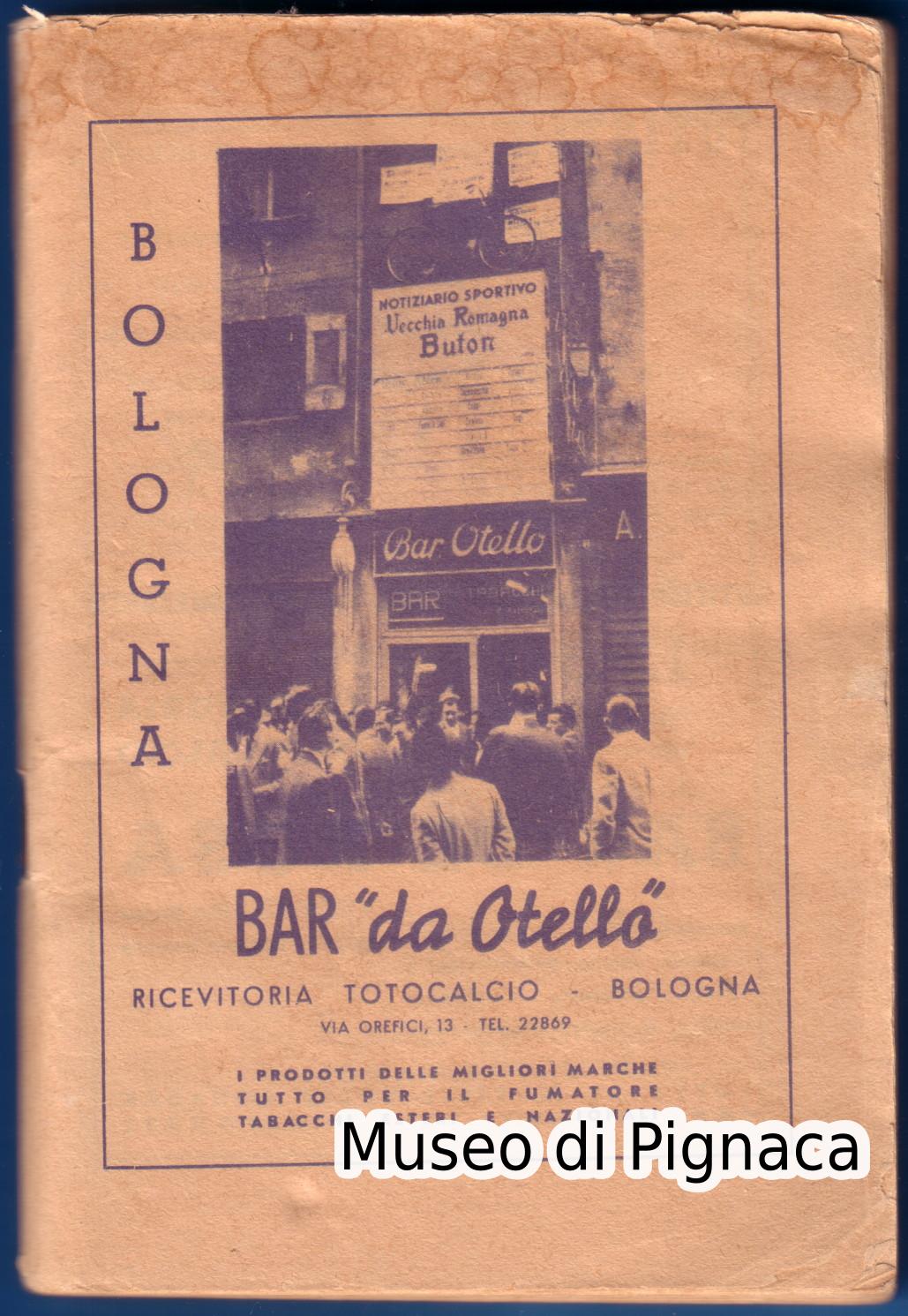 1949/50 almanacco - guida totocalcio BAR OTELLO Bologna