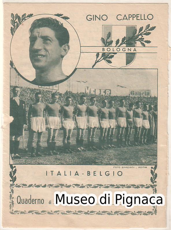 1950 - Quaderno dedicato a Gino Cappello (Bologna FC)
