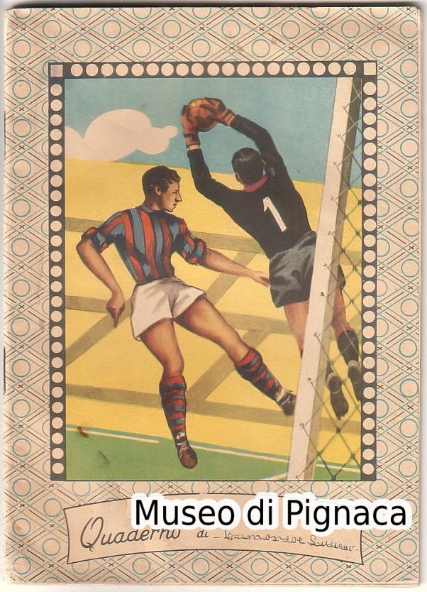 1951 - Quaderno Calcio - Giocatore Cappello Bologna FC