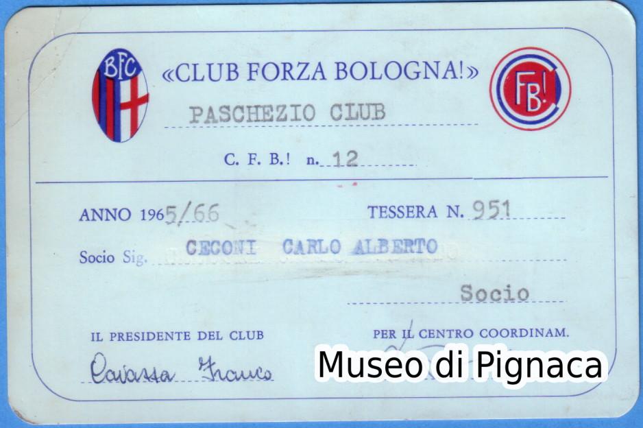 1965-66 Club PASCHEZIO (CBF) Club dedicato ad Ezio Pascutti